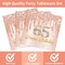 96Pcs 65th Birthday Party Plates and Napkins for 65 Year Old Birthday Party Supplies Rose Gold Paper Dessert Plates 65th Birthday Tableware Set for Men Women 24 Guests Party Decorations